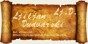 Ljiljan Dudvarski vizit kartica